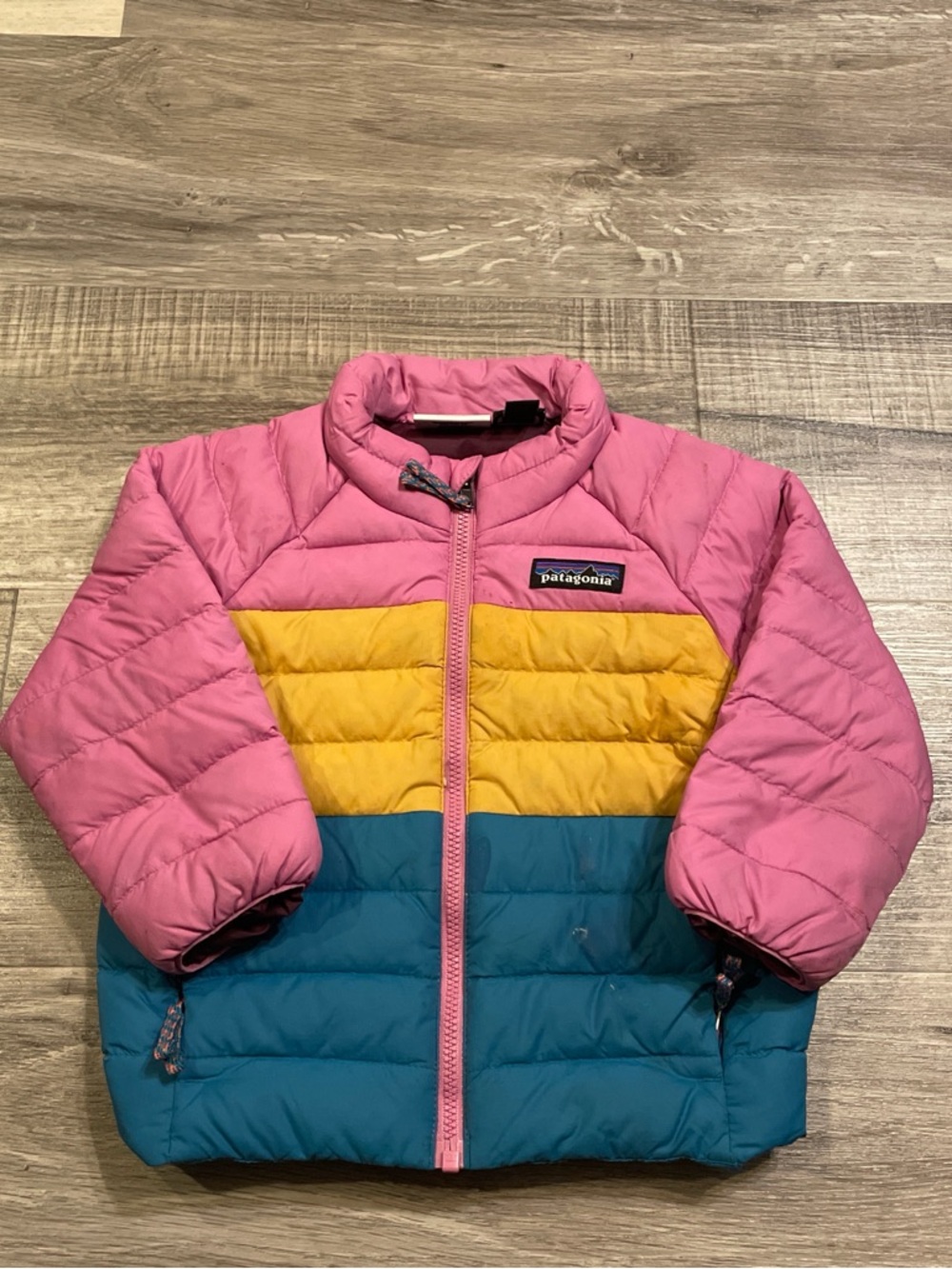 Patagonia Kids Colorblock Jacket - Pink, Yellow, Teal